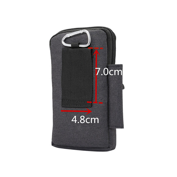 Kändisfodral för mobiltelefon, liten herrbältesväska, vertikal bältesklämma universalfodral väska smartphone 6,3 \"transportväska med karbinhake och grind h
