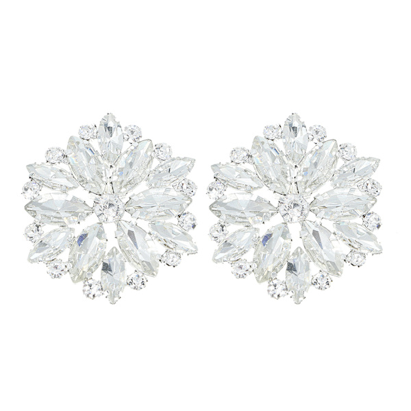2 farger Rhinestone skoklips, elegante farger legering blomst krystall skospenne klips for sko dekorasjon spenne bryllupstilbehør