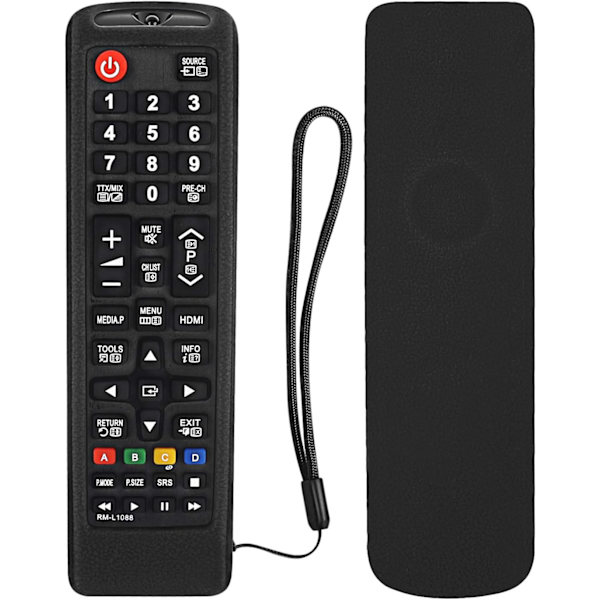 (Svart) Silikon Skyddsfodral för Samsung Fjärrkontroll, AA59-00741A AA59-00786A BN59-01315B, Skyddsskal för Samsung Fjärrkontroll, Anti-Slip,