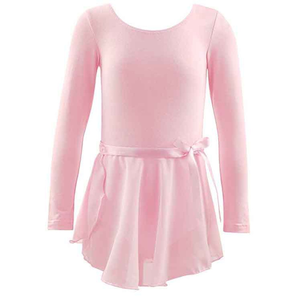 120cm Tyttöjen balettitrikoomekko Kaksiosainen setti Trikoo Bodysuit + Hame Voimistelu Baletti Baletti Tanssi Tyttö Pitkähihainen