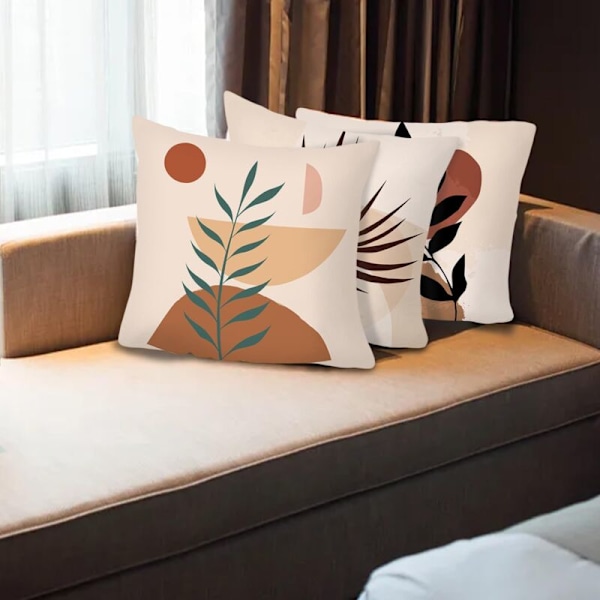 4 stycken kuddfodral, 45x45 kuddfodral, soffdekoration kudde, dekorationskudde, för att dekorera vardagsrum uteplats sovrum
