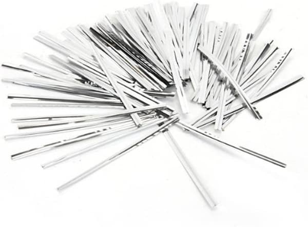 800 st 10 cm (Silver) plastbelagda trådvridband för bakning av bröd godispaket förseglingstråd
