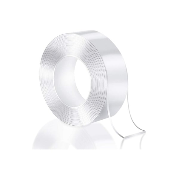 1 rulle nano transparent dubbelhäftande tejp i flera längder 2m