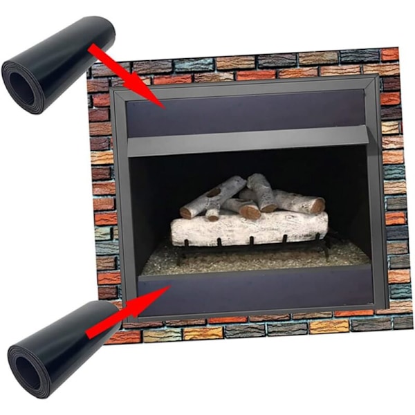 (101,6 × 10,16 cm) 2 kpl magneettinen takan vedonsulkija, suojaa sisätilojen savupiipun jäljiltä, tuuletussuoja, estää lämpöhäviöt, magneettinen c