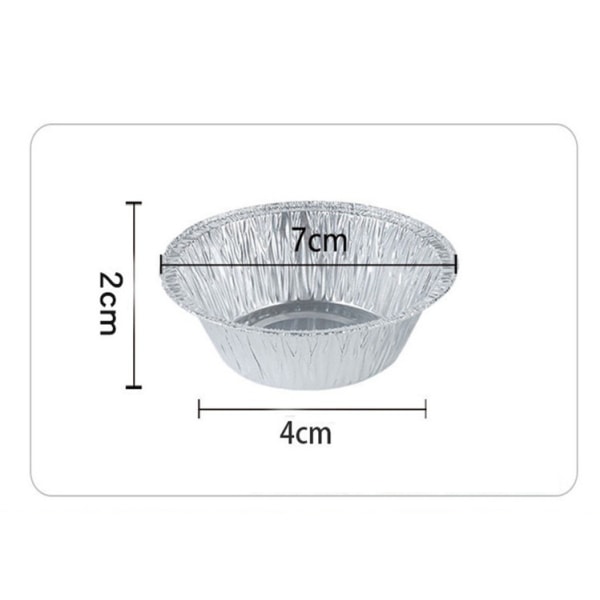Sæt med 100 aluminiums-tarteletforme - form til tærter, flans, individuelle