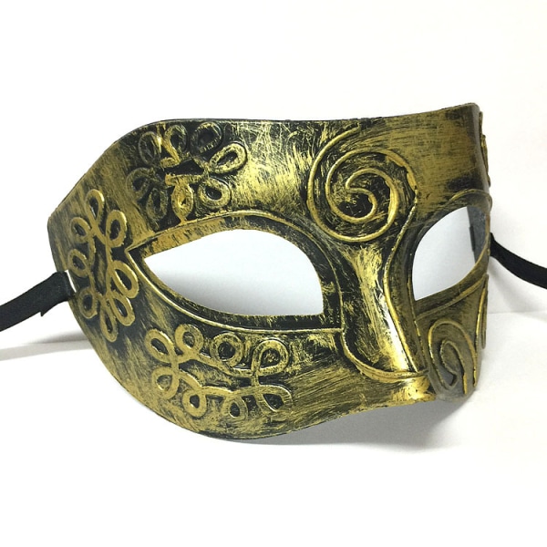 Venetiansk Maskebal Maske til Mænd til Fest, Kostumebal, Maskeradebal, Halloween (Sølv)