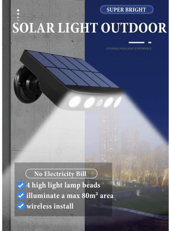 Solcellelys utendørs solcellelys solbelysning bevegelsessensor vanntett solcelle utendørs trådløsSpot solcellelys 2 stk svart