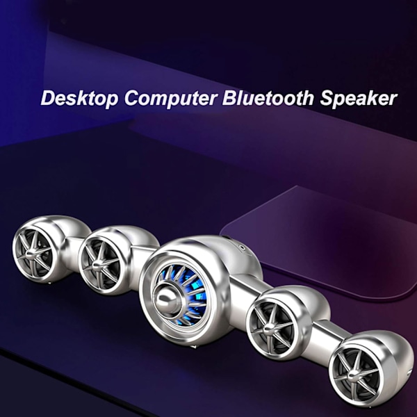 Bluetooth-högtalare, Bärbar Stereo Högtalare, 10 Timmars Subwoofer Spela Tid, SD-kortstöd, Inbyggd Mikrofon  Svart