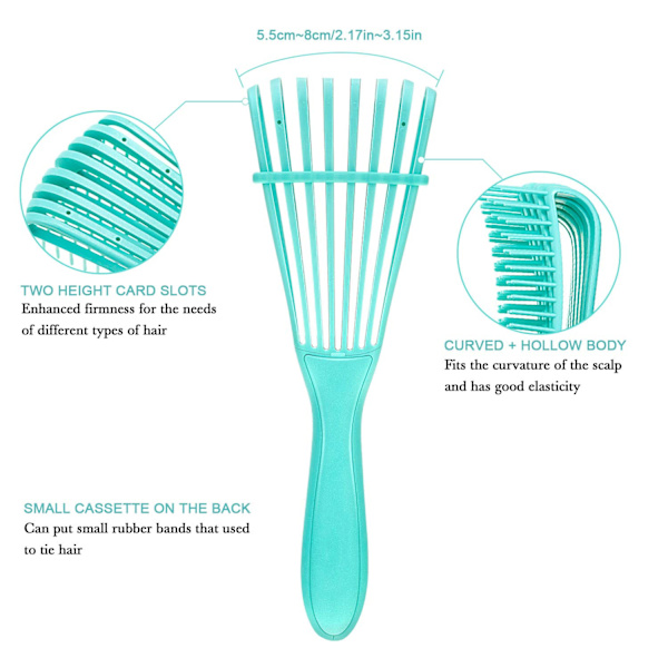 Curl Brush Stylingborste för att ta bort, separera, forma och definiera lockar - för kvinnor och män