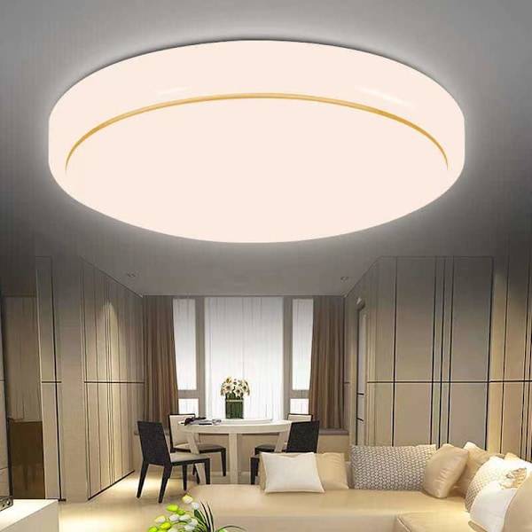 LED-taklampe 220V 110V moderne takbelysning stue soverom kjølig nøytralt hvitt lys(39cm hvitt lys 36w)