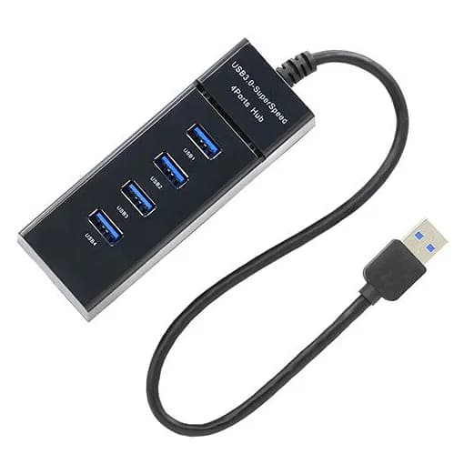 4-portars Pro High Speed ​​USB 3.0 extern multihub expansionshubb svart för bärbar dator
