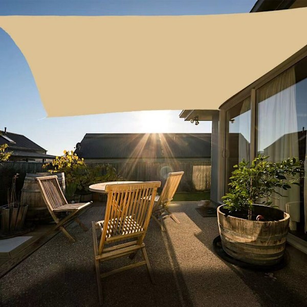 Solsejl, 3 x 4 M Solsejl - Udendørs Markise Soltæt Vandtæt Anti-UV til Haveterrasse - RWShade Sejl