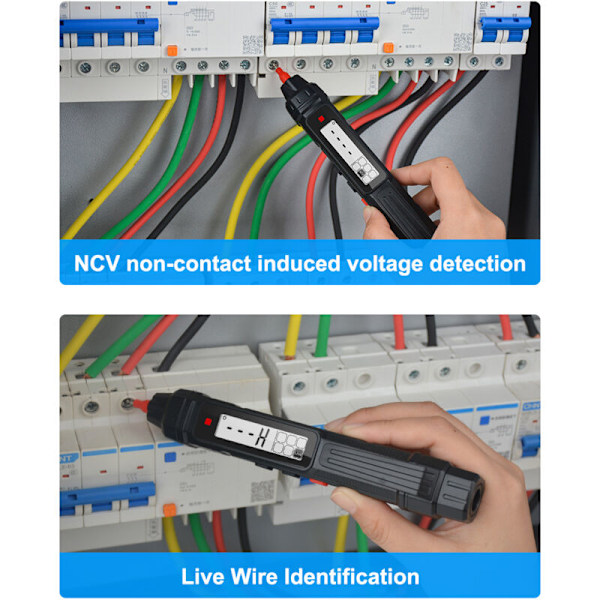 Digital multimeter med penna 4000 punkter professionell spänningsmätning testare resistans NCV Mult kapacitet trådkännedom underspänningstestare av