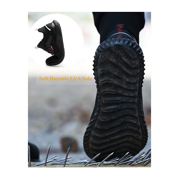 Skyddssko Herr Arbetssko Dam Lätt Sneaker Lätt Säkerhets Stålhätta-44 EU