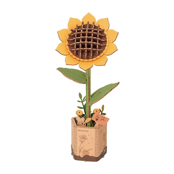 Blombukett Set Mini Konstgjorda Blommor Present Block, DIY Bukett Block(solros)