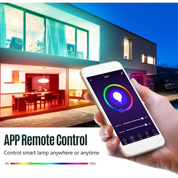 Intelligent Wi-Fi 5 W Dobbelt Tilstand, Hvid og RGB smart pære, 16 millioner farver, GU10 smart lampe, fjernbetjening via applikation, stemmekommando, synkronisering