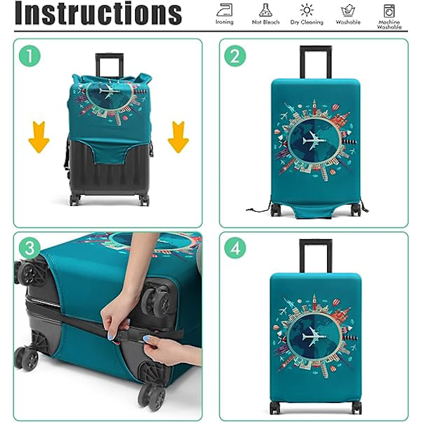 Matkalaukku 21-24 tuumaa Bambuhiilikuitu Matkalaukku Polyester Läpinäkyvä Matkalaukku Trolley Laukku Suoja