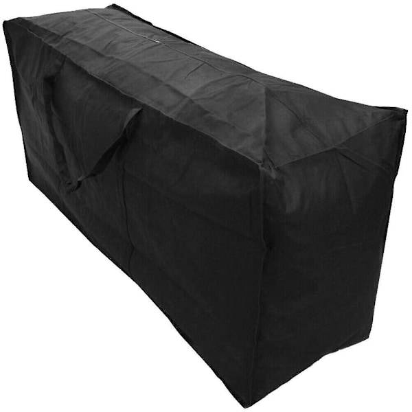 Stor Bærepose Vandafvisende Havemøbel Pude Opbevaringspose Sort (122x39x55cm)