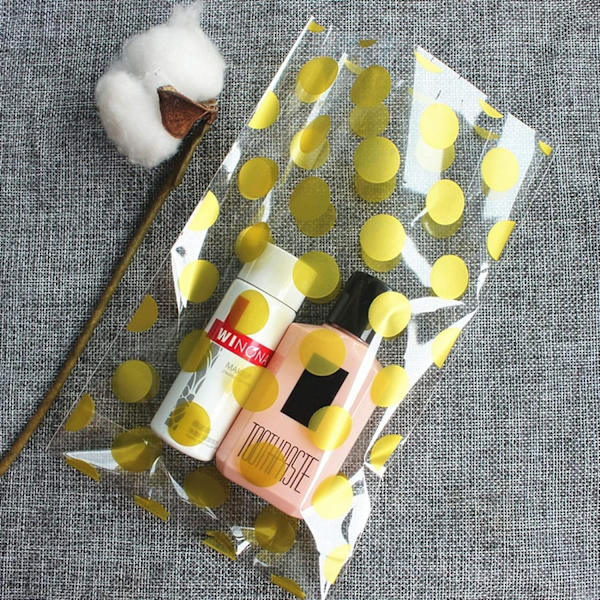 Guldprikker - 50 stk. Rosaguld gaveposer med 50 stk. Twist Clear Cellofanposer til bageri, popcorn, småkager, slik, chokolade, jul, bryllup, fødselsdag