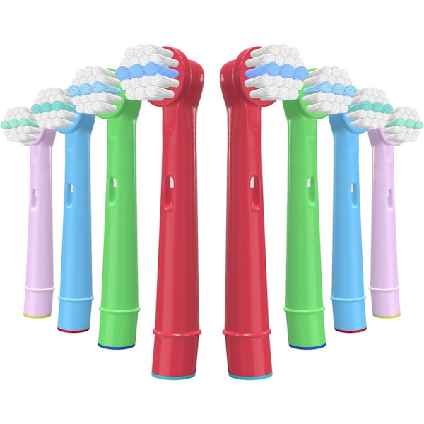 Oral-B:n lasten sähköhammasharjapäät, yhteensopivat Braunin vaihtoharjapäät, 3D White-, Double Clean- ja Precision Clean -malleihin