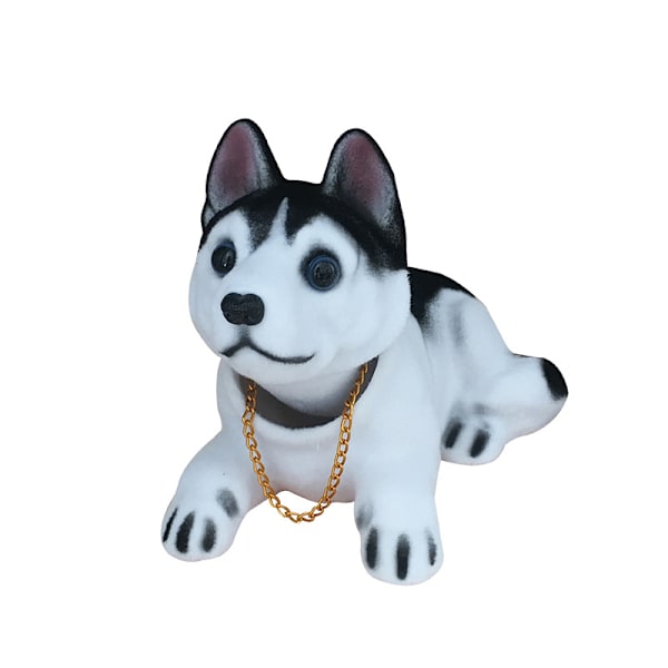 Husky-koirat pään ravistava koiran lelu auton kojelaudan pää koirat nyökkäävät auton kojelaudan pentu auton sisustukseen