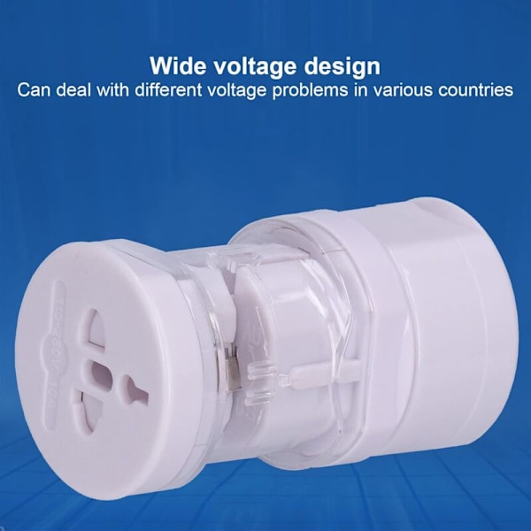 Reseadapter Universell Strömomvandlare - Oumbärliga Internationella Resetillbehör för Världsomspännande Användning - UK EU US JP AU CN 110-240V 50/60Hz (bl