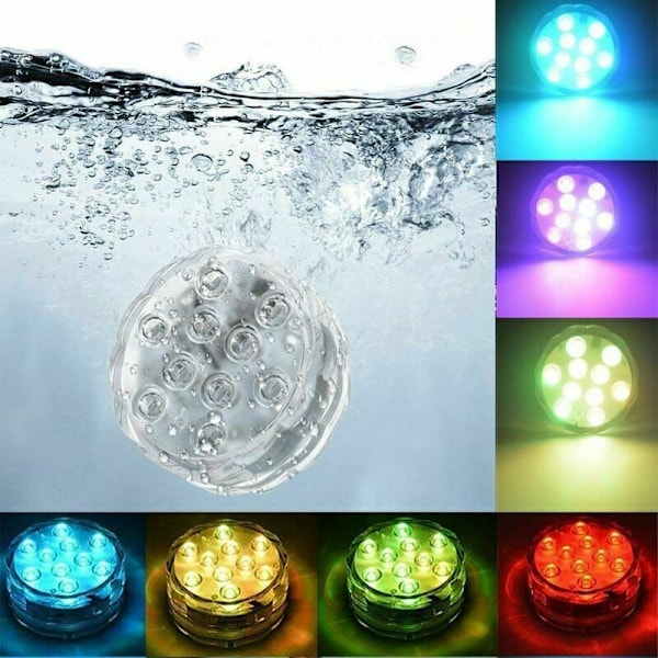 4 stk. LED Genopladelig LED USB LED Undervands med LED Række Dekorativ Farve Vandtæt Hjemmebelysning Akvarium LED Lampe Opfordre