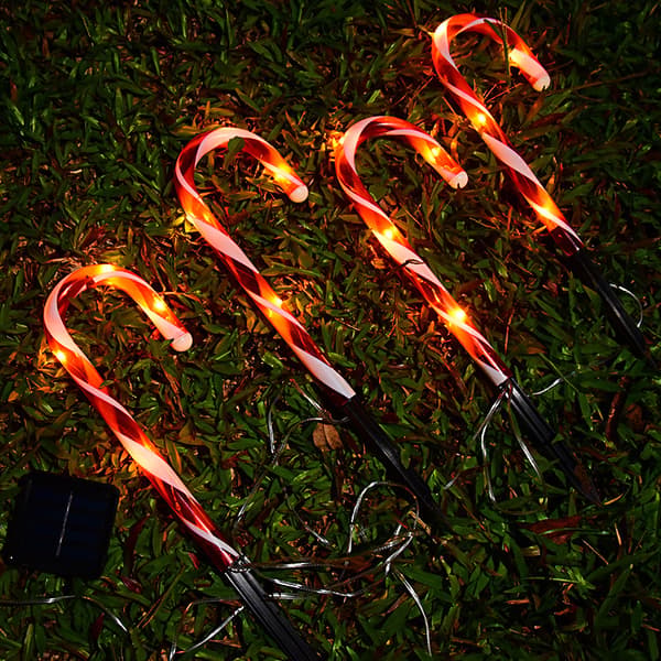 1 stk. 10 lys sukkerrør form design LED dekorative solcelledrevne udendørs have lys