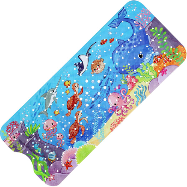 Skridsikker Baby Bademåtte, 100 x 40 cm, Skridsikker Bademåtte, Kraftig Brusemåtte med 200 Sugekopper til Børn og Baby, BPA-Fri PVC Materiale, Maskinvaskbar