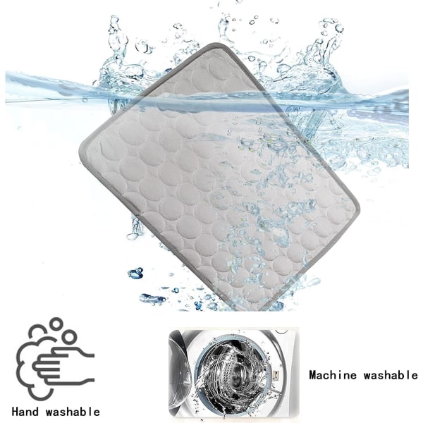 70*55cm Hundkylningsfilt, Självkylande Matta för Hundar och Katter, Kylmatta för Hundar Tillverkad av Issilke, Tvättbar Kylmatta Grå