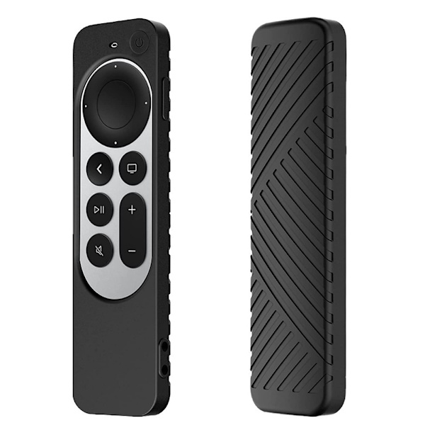 Kompatibelt deksel for den nye 2021 Apple TV 4k 6. generasjons fjernkontroll silikondeksel - Støtsikkert deksel, silikondeksel, sklisikkert, med stropp