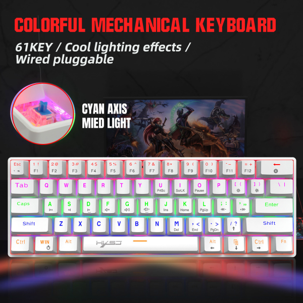 Wired Gaming Keyboard, Keys Compact Mechanical Keyboard Pro Driver Support