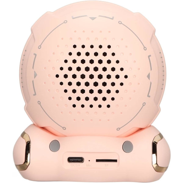 Kompakt 5.0 Högtalare, Söt, Minneskortsstöd Trådlös Högtalare, Enkel att Ansluta, Lämplig för Utomhus Lämplig för MP3 (Rosa)