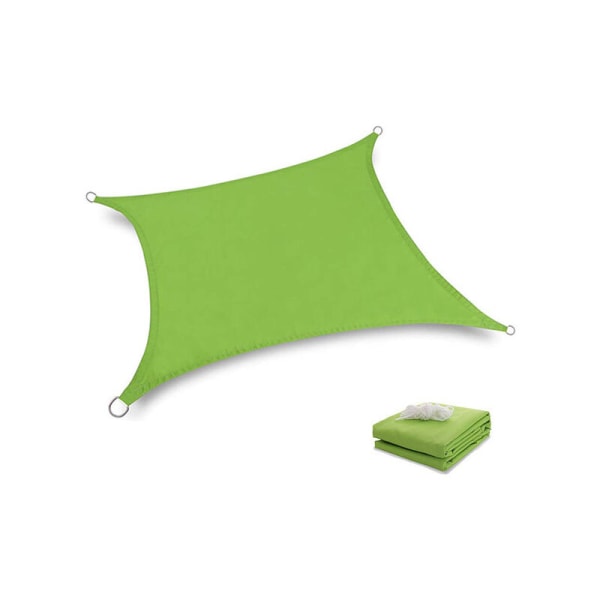 Rektangulært Polyester Markise Vanntett og Anti UV Grønn Markise 2X3m