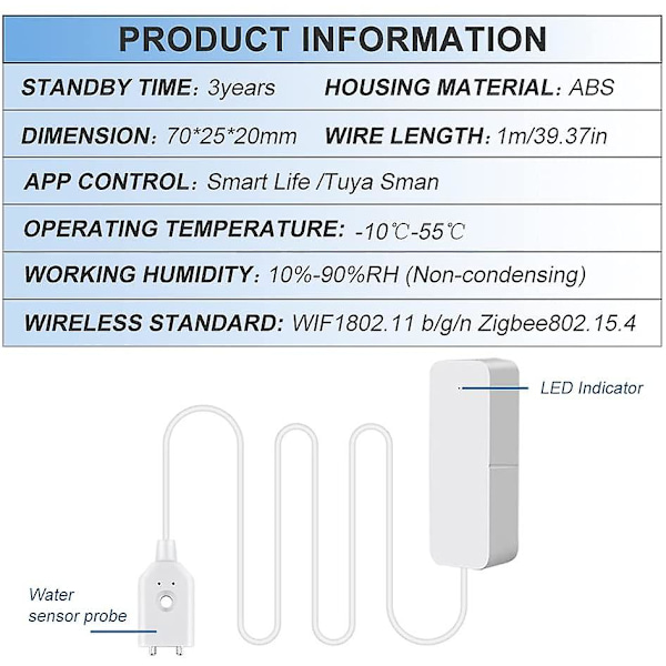 Wifi vannalarm sensor