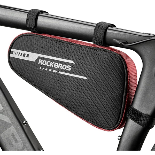 Cykelramme Taske, Reflekterende Trekant Taske Sort 1.2L