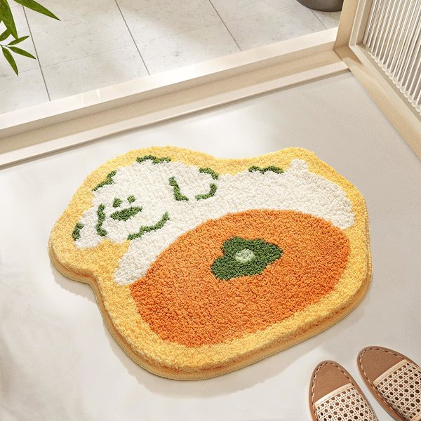 Suloinen koiran kylpyhuoneen matto, liukumaton kylpymatto pehmeä mikrokuitu suihku matto super imukykyinen keittiö matto koristeellinen alue matto pestävä lasten matto, 20 x 23 tuumaa,