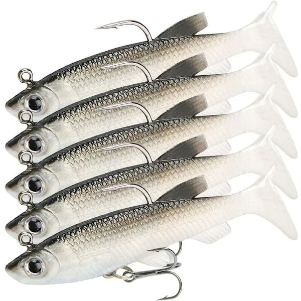 5 stk. Sort Bas Fiske Lure Ørred Fiske Kit Gedde Fiske Grej Fiske Lure Sæt, Hav og Ferskvands Fiske Agn med Krog
