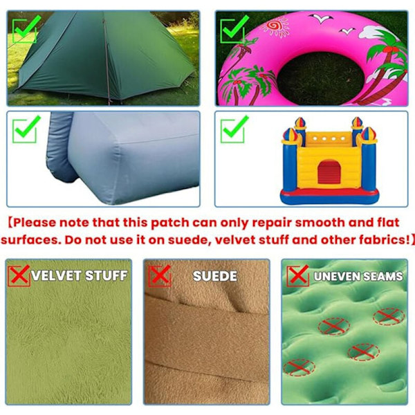 Pool Patch Reparationssæt, TPU Klar Tape, til reparation af oppustelige madrasser, baderinge, oppustelige huse, oppusteligt legetøj, presenninger