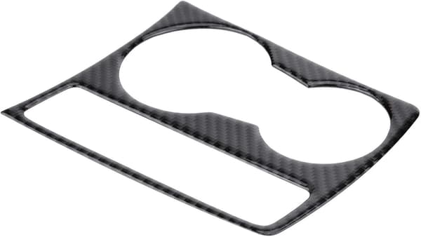 Vannbegerholderdeksel, karbonfiber bil midtkonsoll vannbegerholder paneldeksel trim