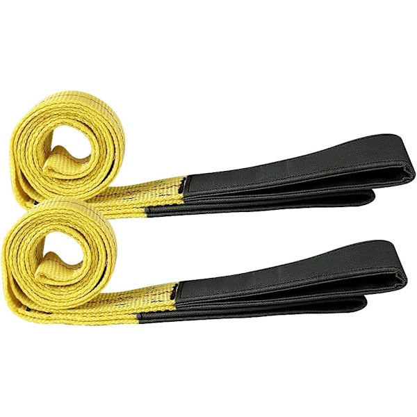 2-pack 1m tunga lyftremmar av polyester, 9000 lbs maximal brottstyrka