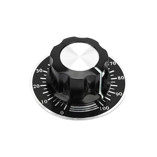 5 stk. Potentiometerknap 6mm / 27mm potentiometerknapper drejelig lydstyrkekontrolhætte med MF-A03 digital urskive