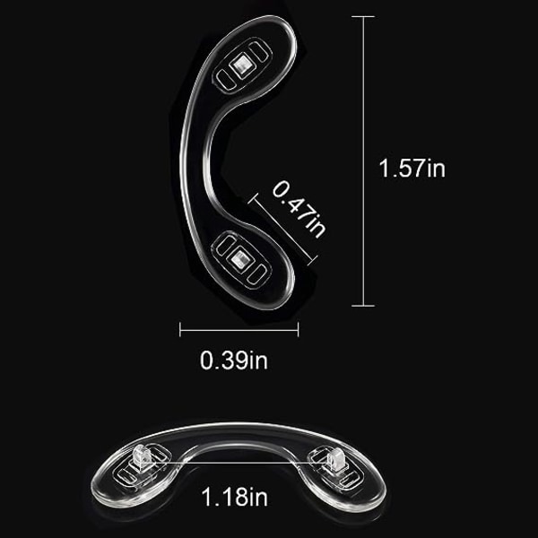 10 Myke Silikon Neseputer U-formede Neseputer Briller Neseputer Skru På Neseputer Briller Anti-Skli Neseputer (4.2cm/1.65\")