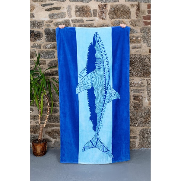 Hurtigtørrende og absorberende strandhåndklæde, unikt design, ekstra stort 75*150 cm, egnet til børn og voksne