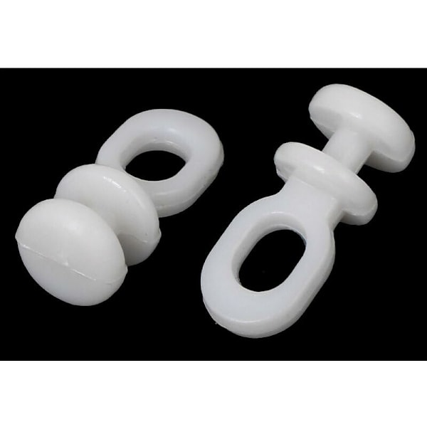 30 kiskoliukua verhoille - pyörät, koukut ja liukuvat hihnapyörät - Ikkunoille, hyllyille ja muovirullille - 22 mm x 10 mm - Valkoinen