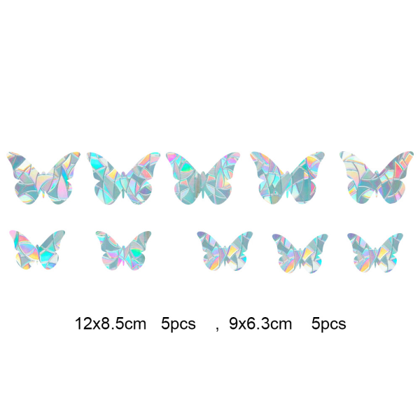 Regnbåge Prisma Fjäril Fönster Dekorationer 10 Ark Statiska Regnbåge Glas Dekaler Splitterskydd Fönster Spår Glas Förhindrar Fågelstrejker Hem Kontor
