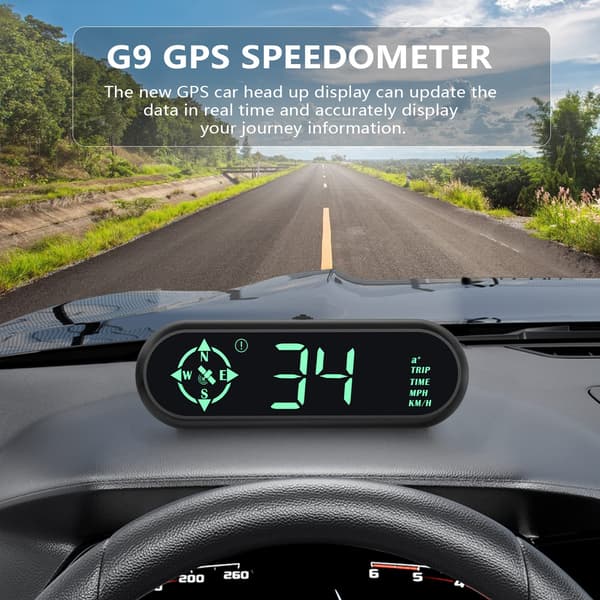 Bil Head Up Display, GPS Speedometer, KM/H og MPH, Bilhastighed ​​Display, til alle køretøjer