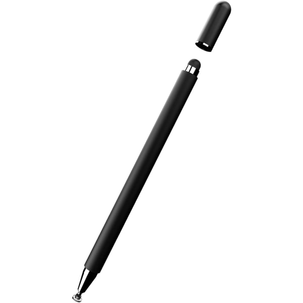 Sort-Touchscreen Stylus Pen, 2 i 1 Kapacitiv Touch Stylus Pen