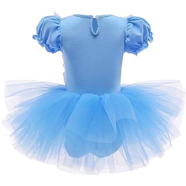 110cm Prinsessklänning Balettklänning för Barn Flickor, Ballerina Dansdräkt Leotard, Storlek 2-8 År