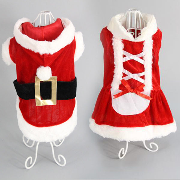 Par Jul Hundkläder Små husdjurskläder Vinterjacka Chri